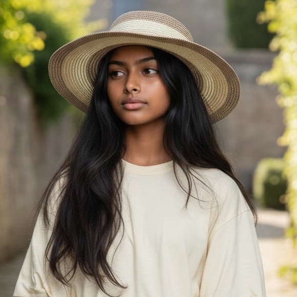 Magid Hats Accessories - New women’s tan Magid floppy straw sun hat
